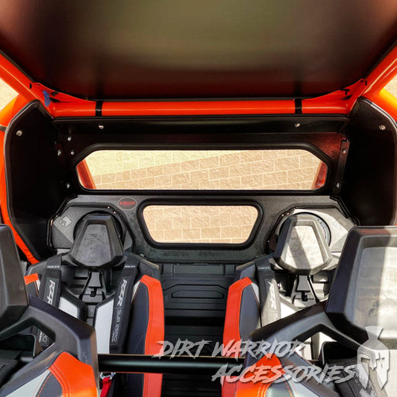 Photo of Dirt Warrior Accessories - Polaris RZR PRO R Rear Windshield w/ Rockford Fosgate System 2022-24 by Dirt Warrior Accessories - Premium WINDSHIELD for UTVs / Side by Sides