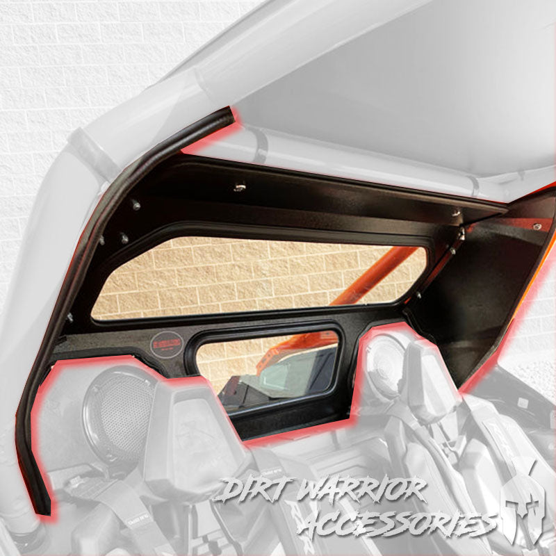 Photo of Dirt Warrior Accessories - Polaris RZR PRO R Rear Windshield w/ Rockford Fosgate System 2022-24 by Dirt Warrior Accessories - Premium WINDSHIELD for UTVs / Side by Sides
