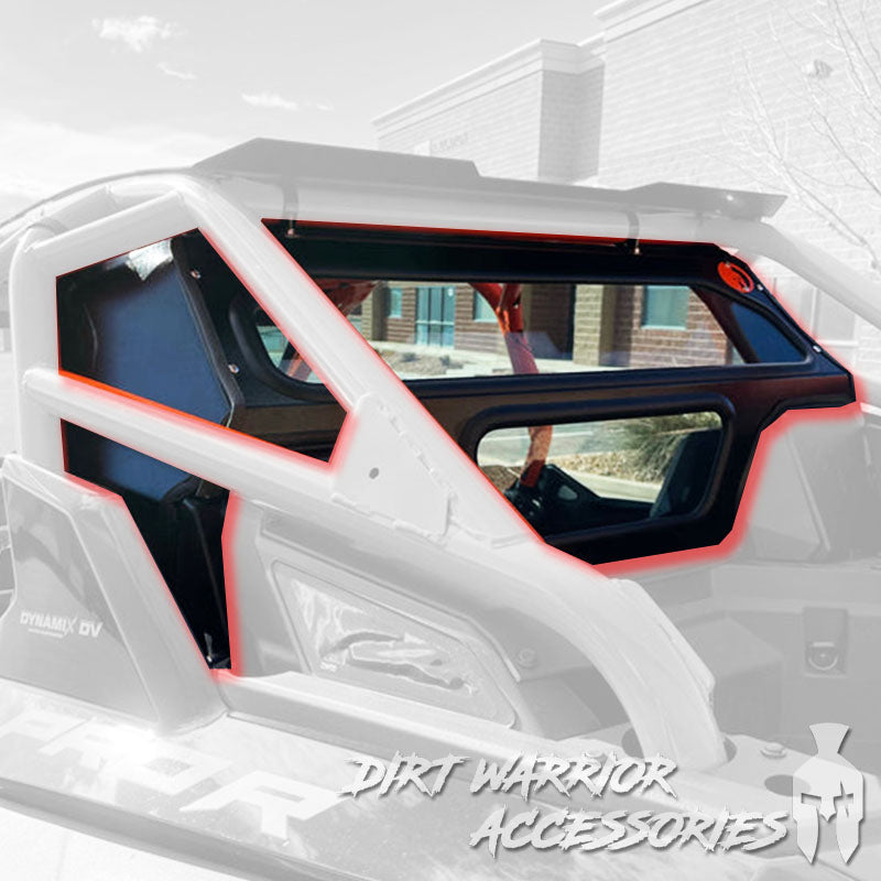Photo of Dirt Warrior Accessories - Polaris RZR PRO R Rear Windshield w/ Rockford Fosgate System 2022-24 by Dirt Warrior Accessories - Premium WINDSHIELD for UTVs / Side by Sides