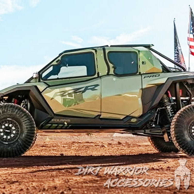Photo of Dirt Warrior Accessories - Polaris RZR PRO S/PRO XP 2025 4-Seat Cab Enclosure "THE VAULT" Upper Side Doors & Panels (Patent Pending) by Dirt Warrior Accessories - Premium Cab Enclosures for UTVs / Side by Sides