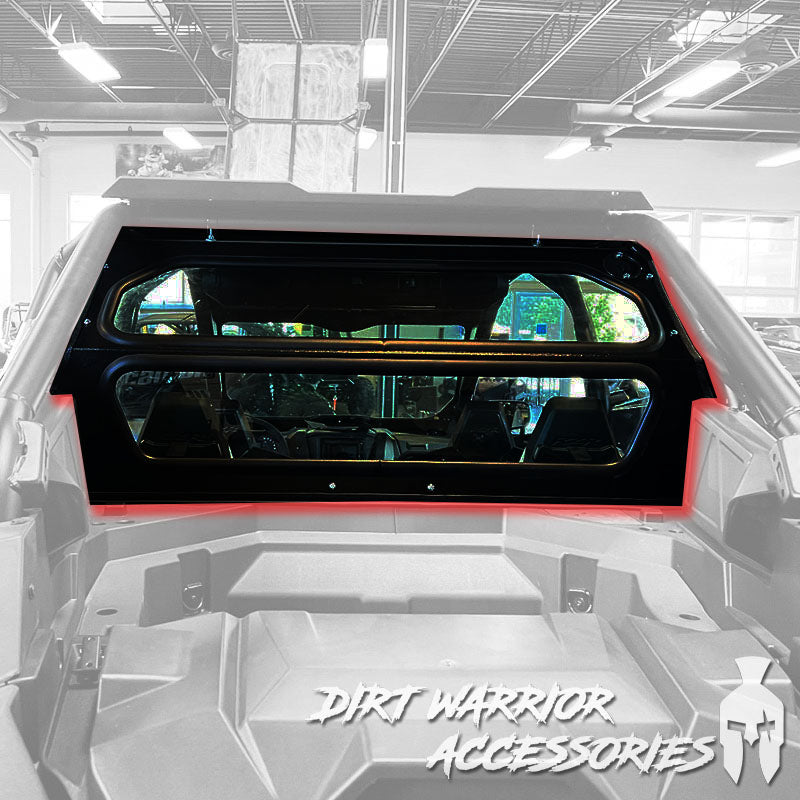 Photo of Dirt Warrior Accessories - Polaris RZR PRO XP / Turbo R Rear Windshield 2019-24 by Dirt Warrior Accessories - Premium WINDSHIELD for UTVs / Side by Sides
