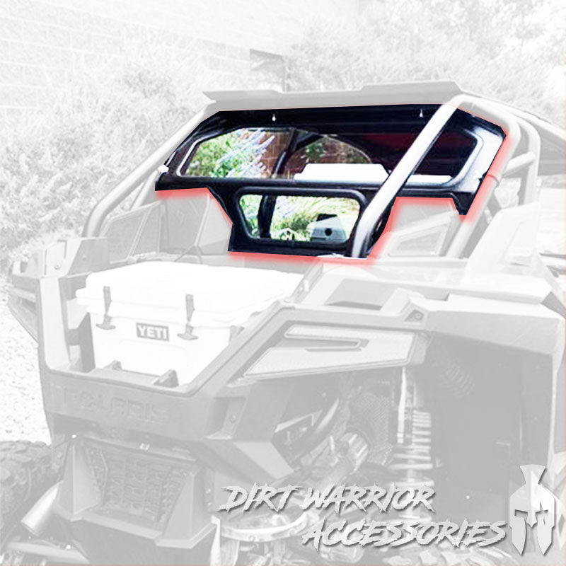 Photo of Dirt Warrior Accessories - Polaris RZR PRO XP / Turbo R Rear Windshield w/ Rockford Fosgate Systems 2020-24 by Dirt Warrior Accessories - Premium WINDSHIELD for UTVs / Side by Sides