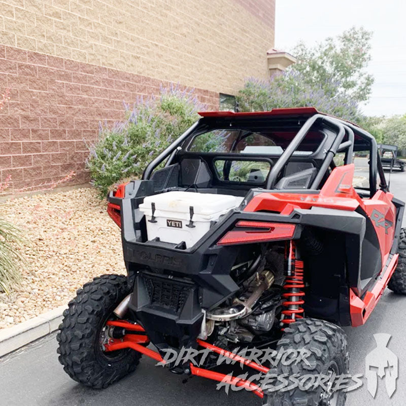 Photo of Dirt Warrior Accessories - Polaris RZR PRO XP / Turbo R Rear Windshield w/ Rockford Fosgate Systems 2020-24 by Dirt Warrior Accessories - Premium WINDSHIELD for UTVs / Side by Sides