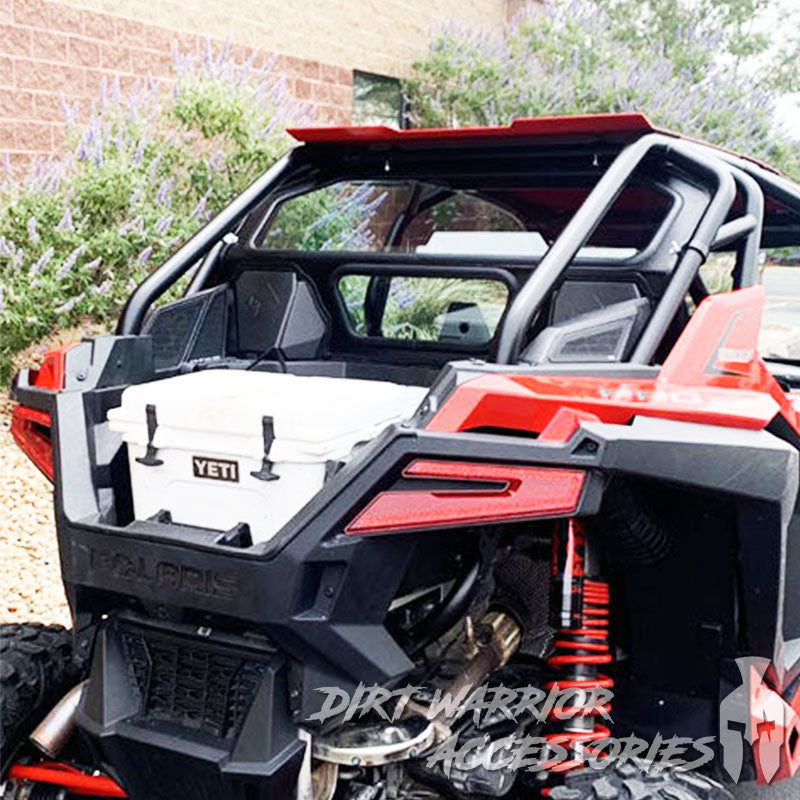Photo of Dirt Warrior Accessories - Polaris RZR PRO XP / Turbo R Rear Windshield w/ Rockford Fosgate Systems 2020-24 by Dirt Warrior Accessories - Premium WINDSHIELD for UTVs / Side by Sides