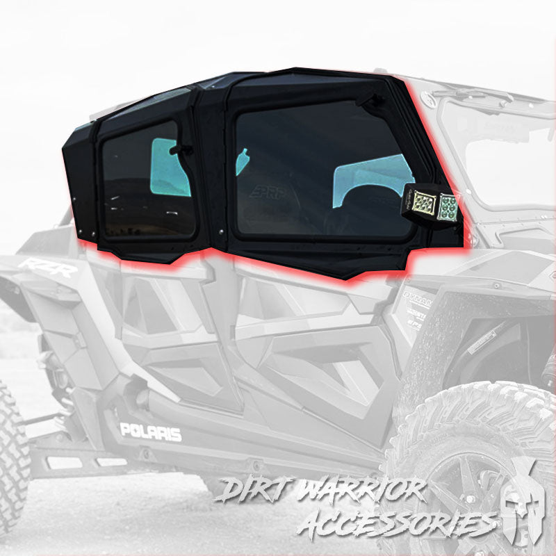 Photo of Dirt Warrior Accessories - Polaris RZR Turbo S 4-Seat Cab Enclosure "THE VAULT" Upper Side Doors & Panels (Patent Pending) by Dirt Warrior Accessories - Premium Cab Enclosures for UTVs / Side by Sides