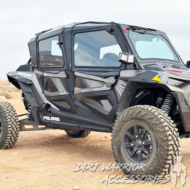 Photo of Dirt Warrior Accessories - Polaris RZR Turbo S 4-Seat Cab Enclosure "THE VAULT" Upper Side Doors & Panels (Patent Pending) by Dirt Warrior Accessories - Premium Cab Enclosures for UTVs / Side by Sides