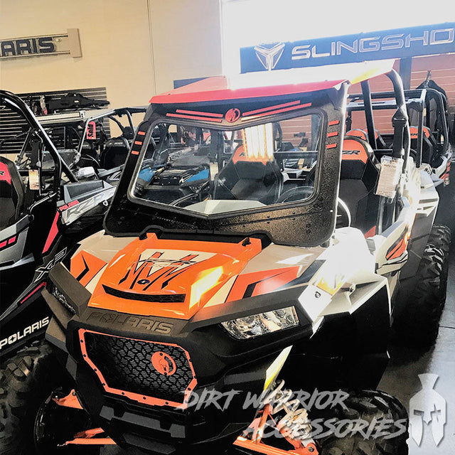 Photo of Dirt Warrior Accessories - Polaris RZR XP 1000 Front Windshield 2014-18 by Dirt Warrior Accessories - Premium WINDSHIELD for UTVs / Side by Sides