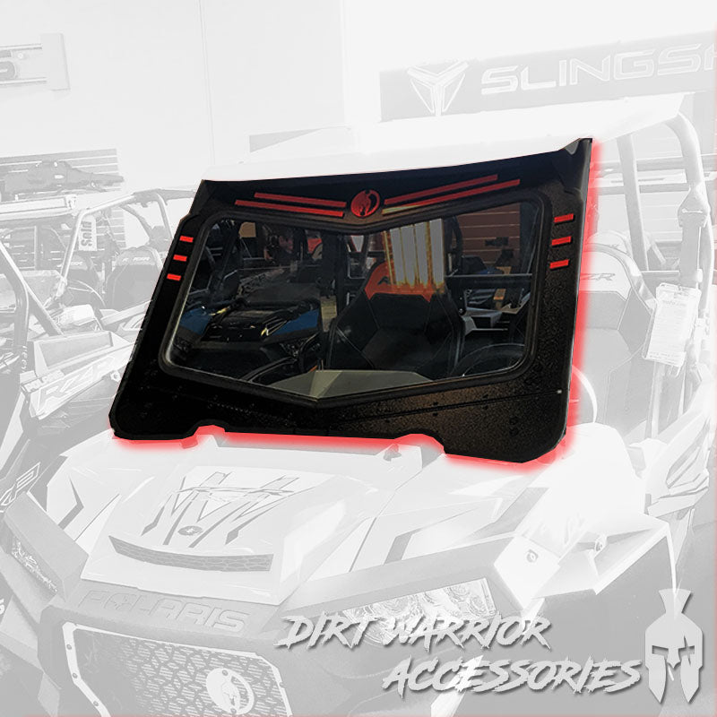 Photo of Dirt Warrior Accessories - Polaris RZR XP 1000 Front Windshield 2014-18 by Dirt Warrior Accessories - Premium WINDSHIELD for UTVs / Side by Sides