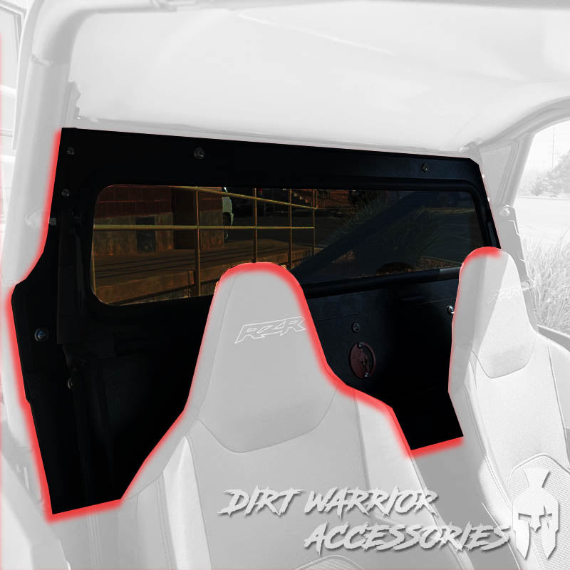 Photo of Dirt Warrior Accessories - Polaris RZR XP 1000 Rear Windshield 2024 by Dirt Warrior Accessories - Premium WINDSHIELD for UTVs / Side by Sides