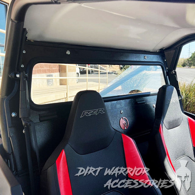 Photo of Dirt Warrior Accessories - Polaris RZR XP 1000 Rear Windshield 2024 by Dirt Warrior Accessories - Premium WINDSHIELD for UTVs / Side by Sides