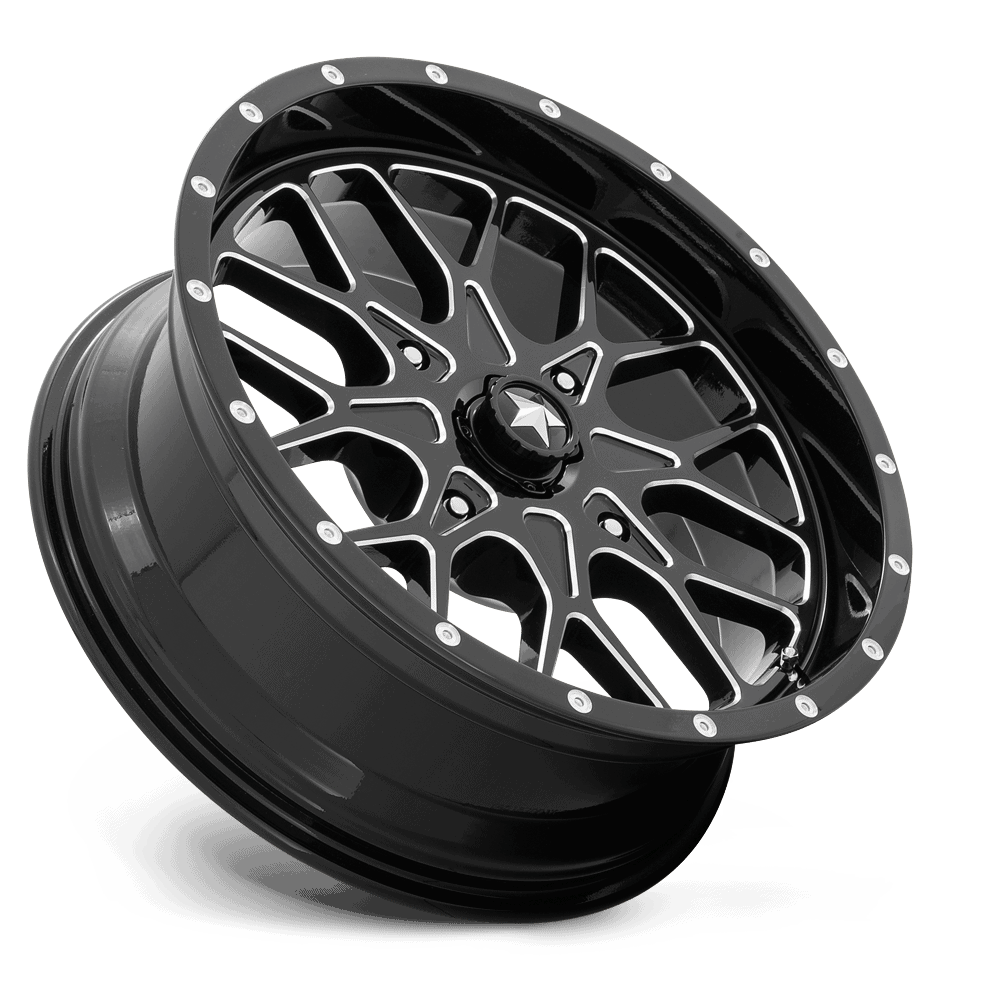 Photo of MSA M45 Portal - Gloss Black Milled by MSA Offroad Wheels - Premium for UTVs / Side by Sides