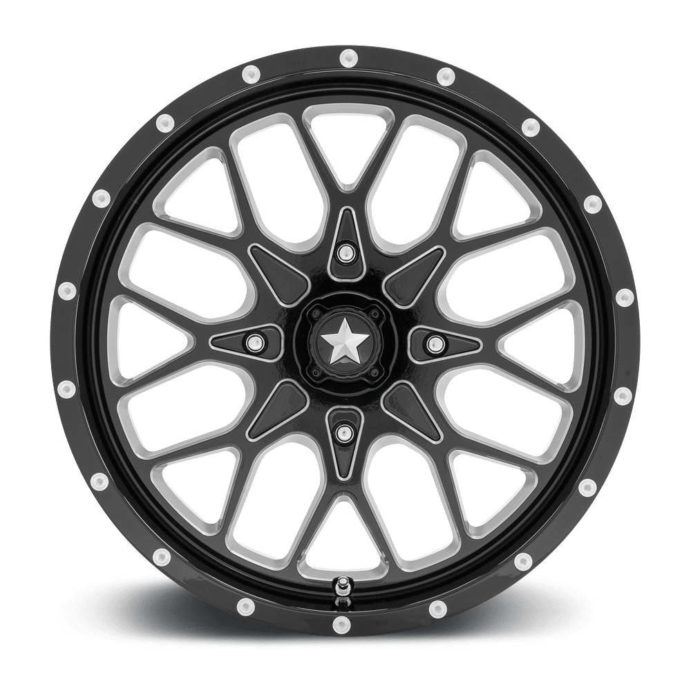 Photo of MSA M45 Portal - Gloss Black Milled by MSA Offroad Wheels - Premium for UTVs / Side by Sides