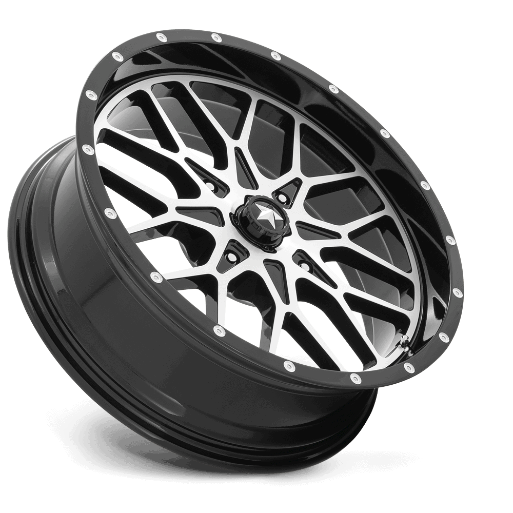 Photo of MSA M45 Portal - Gloss Black Machined by MSA Offroad Wheels - Premium for UTVs / Side by Sides