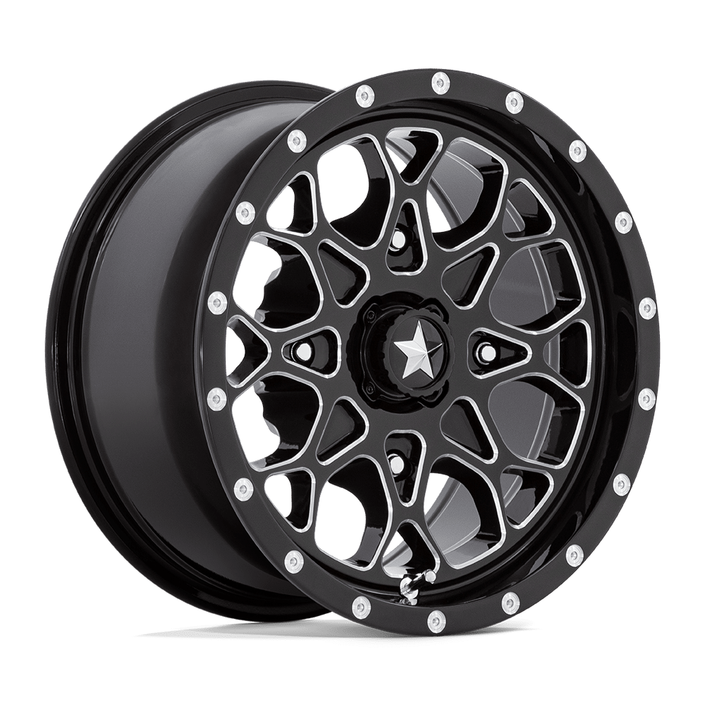 Photo of MSA M45 Portal - Gloss Black Milled by MSA Offroad Wheels - Premium for UTVs / Side by Sides