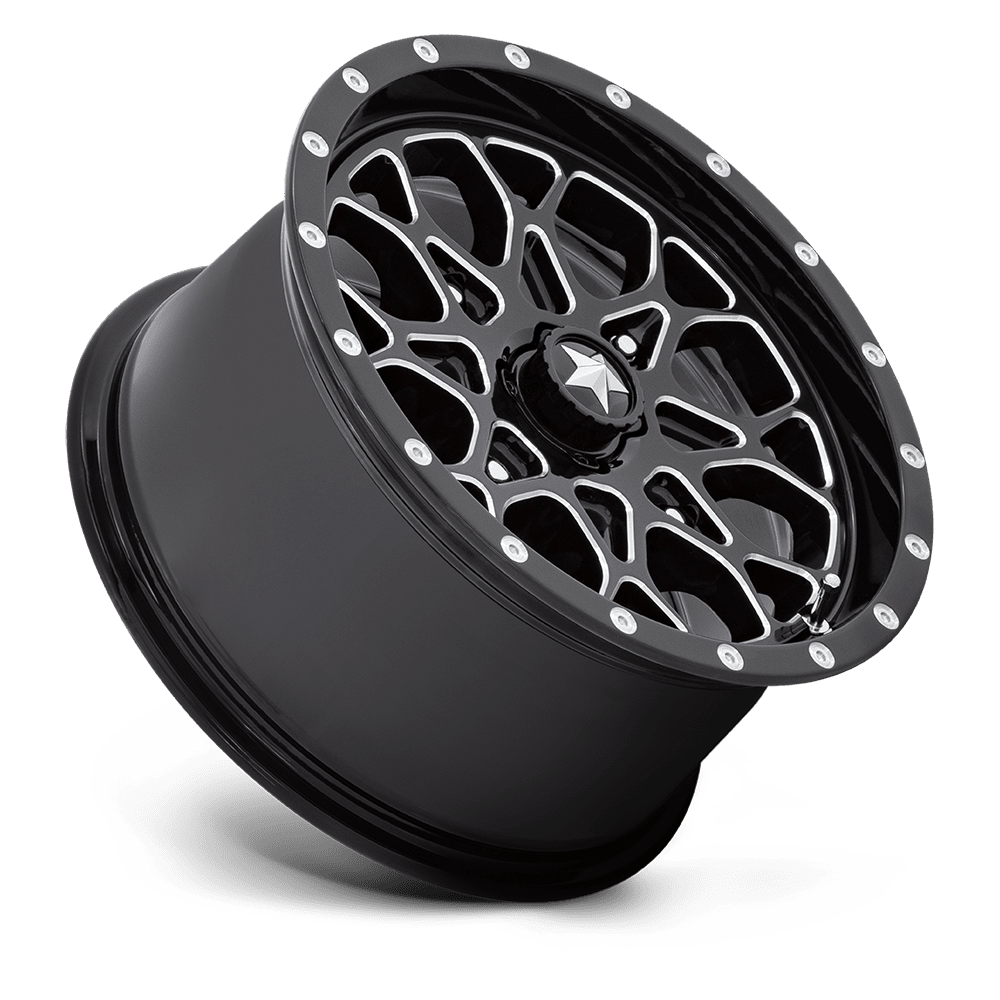 Photo of MSA M45 Portal - Gloss Black Milled by MSA Offroad Wheels - Premium for UTVs / Side by Sides