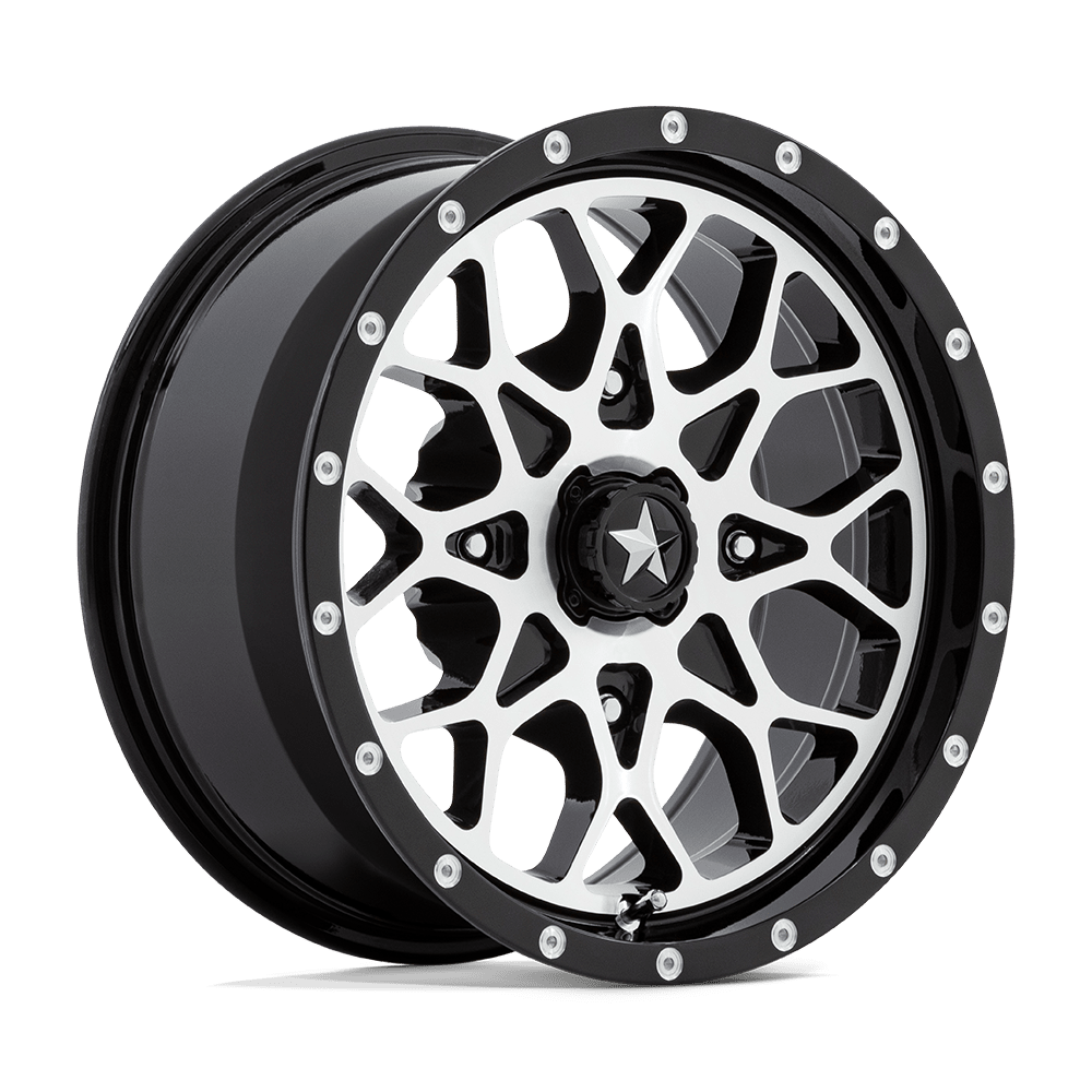 Photo of MSA M45 Portal - Gloss Black Machined by MSA Offroad Wheels - Premium for UTVs / Side by Sides