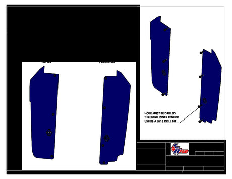 Photo of L&W Rear Inner Fender Mud Guard- PRO R by L&W Fab - Premium Fenders & Fender Guards for UTVs / Side by Sides