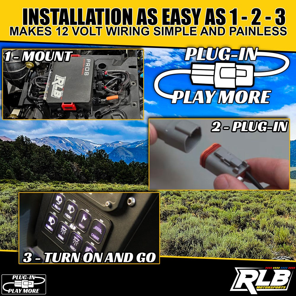 Photo of PRO8 Switch Panel by RLB Motorsports - Premium PRO8 SWITCH PANEL for UTVs / Side by Sides