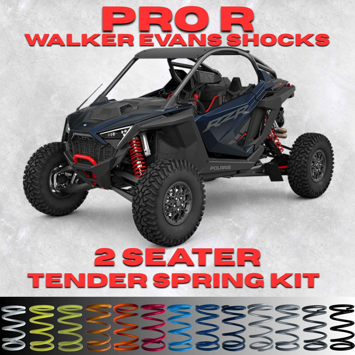 Polaris RZR Pro R 2 Seater Tender Spring Kit - 80% Better Ride + 2-3" Lift (2023)