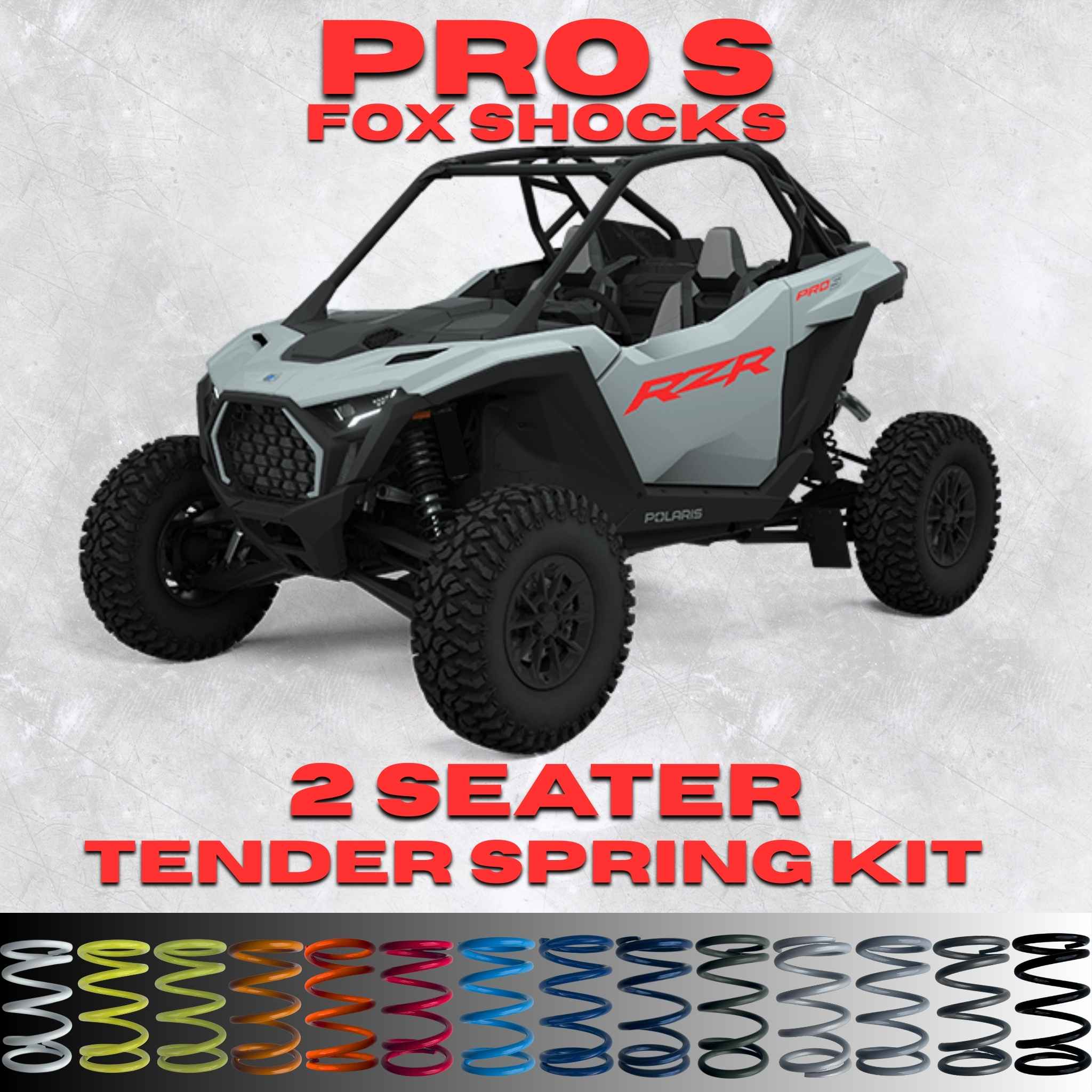 AllThingz UTV Polaris RZR Pro S 2 Seater Tender Spring Kit - 2-3" Lift + 80% Better Ride (Fox Shocks)