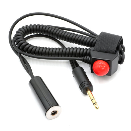 Photo of General Aviation Pilot Velcro Mount Push to Talk (PTT) Coil Cord by Rugged Radios - Premium for UTVs / Side by Sides