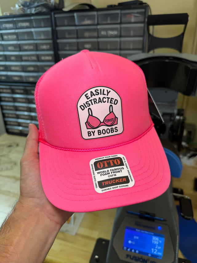 Photo of Easily Distracted Trucker Hat by Luckless Outfitters - Premium Hat for UTVs / Side by Sides