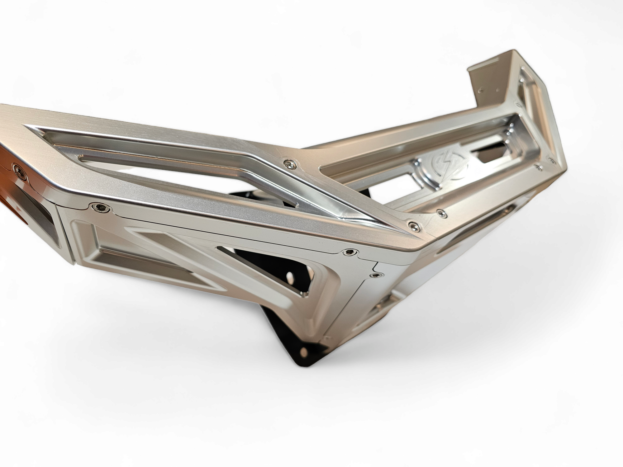 Photo of 2022-2025 Polaris RZR Pro R/ Turbo R Machined Billet Front Winch Bumper (Clear Anodize) by Elektric Offroad - Premium 2022+ Polaris RZR Pro R/ Turbo R Machined Billet Front Winch Bumper (Clear Hard Anodize) for UTVs / Side by Sides