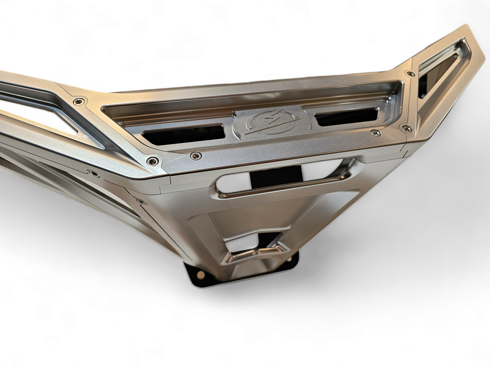 Photo of 2022-2025 Polaris RZR Pro R/ Turbo R Machined Billet Front Winch Bumper (Clear Anodize) by Elektric Offroad - Premium 2022+ Polaris RZR Pro R/ Turbo R Machined Billet Front Winch Bumper (Clear Hard Anodize) for UTVs / Side by Sides