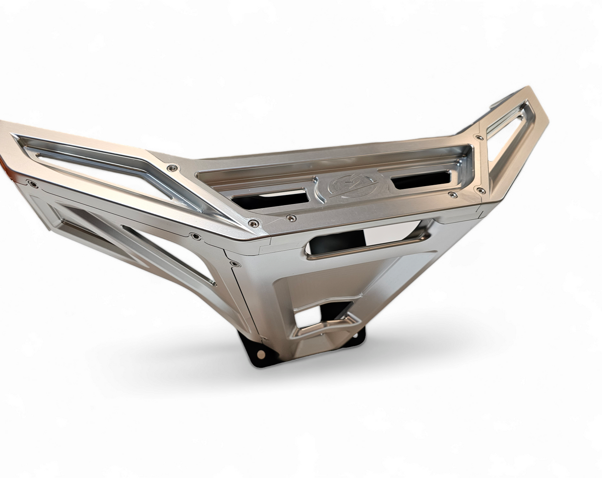 2022-2024 Polaris RZR Pro R/ Turbo R Machined Billet Front Winch Bumper (Clear Hard Anodize)