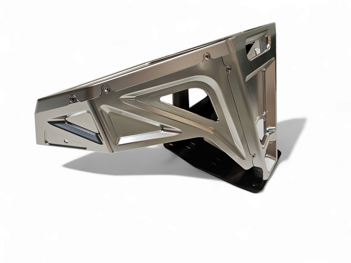 2022-2024 Polaris RZR Pro R/ Turbo R Machined Billet Front Winch Bumper (Clear Hard Anodize)