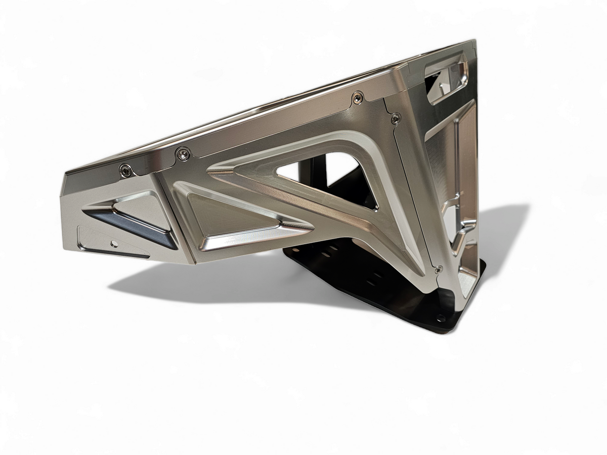 Photo of Elektric Offroad 2022-2024 Polaris RZR Pro R/ Turbo R Machined Billet Front Winch Bumper (Clear Hard Anodize) by Elektric Offroad - Premium Bumpers for UTVs / Side by Sides