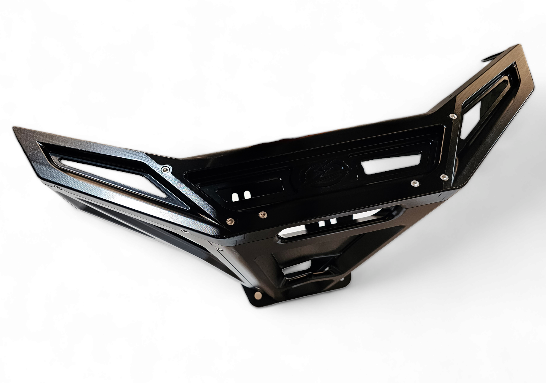 Photo of 2022-2024 Polaris RZR Pro R/ Turbo R Machined Billet Front Winch Bumper (Black Hard Anodize) by Elektric Offroad - Premium Bumpers for UTVs / Side by Sides