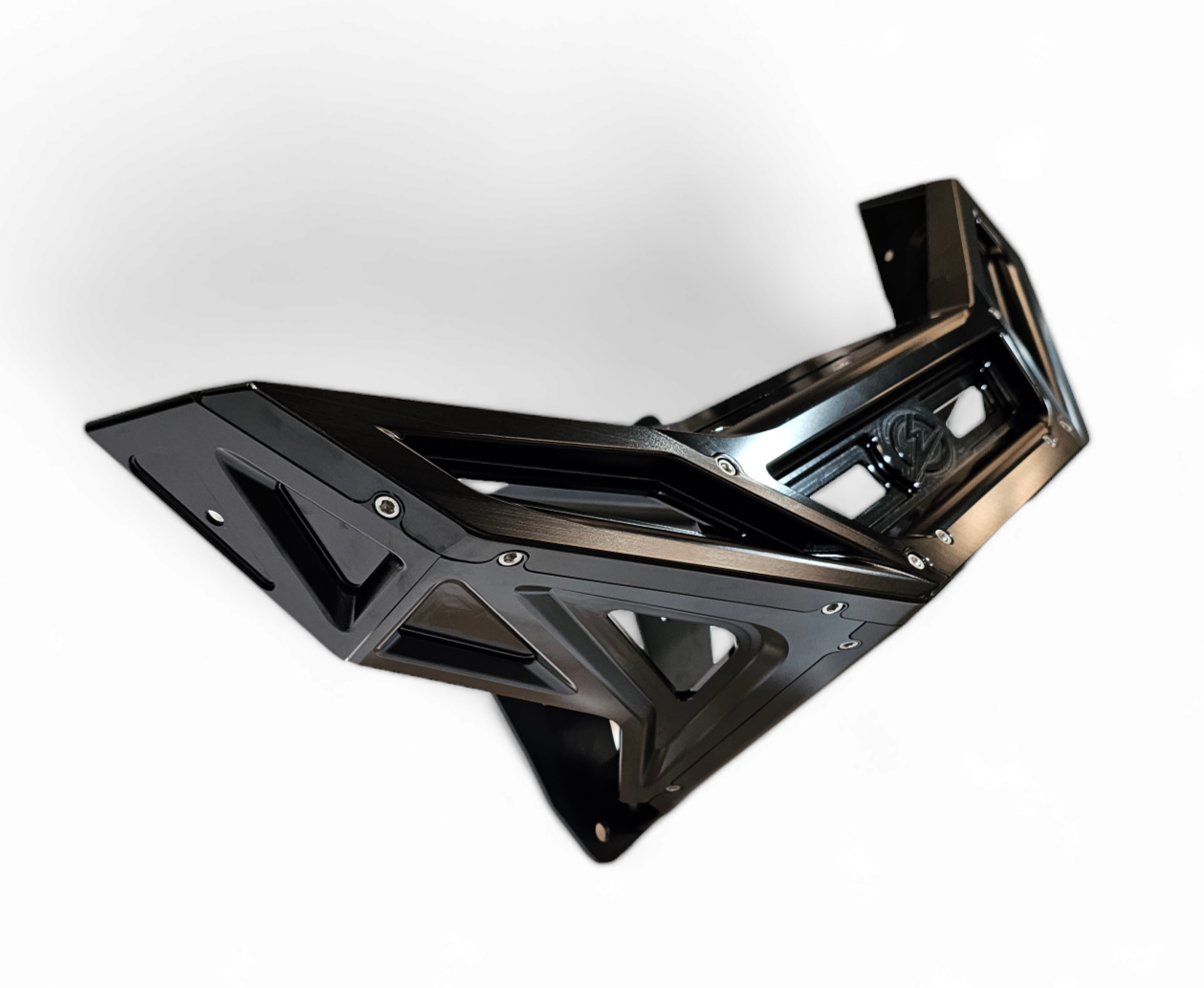 Photo of 2022-2024 Polaris RZR Pro R/ Turbo R Machined Billet Front Winch Bumper (Black Hard Anodize) by Elektric Offroad - Premium Bumpers for UTVs / Side by Sides