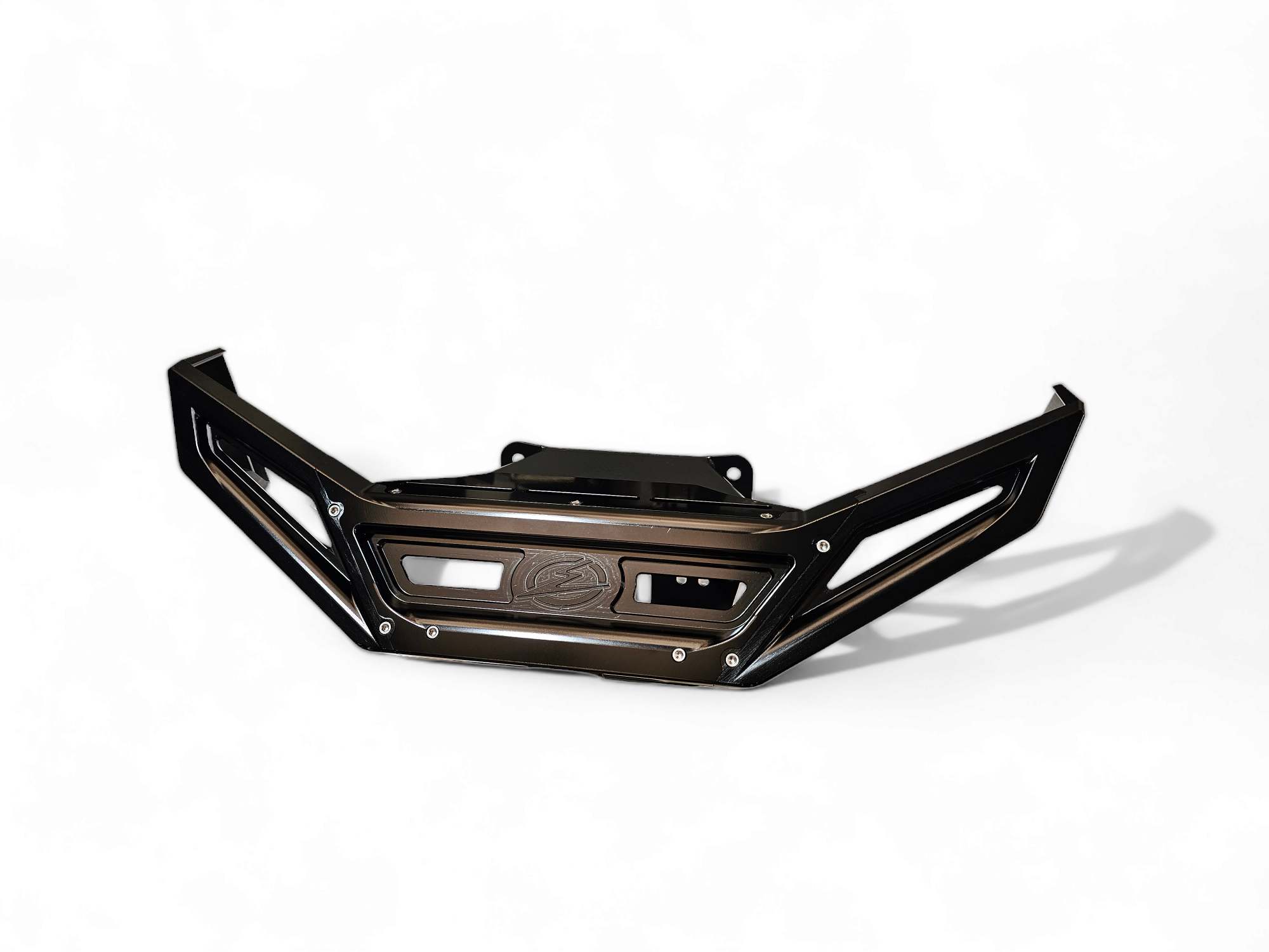Photo of 2022-2024 Polaris RZR Pro R/ Turbo R Machined Billet Front Winch Bumper (Black Hard Anodize) by Elektric Offroad - Premium Bumpers for UTVs / Side by Sides