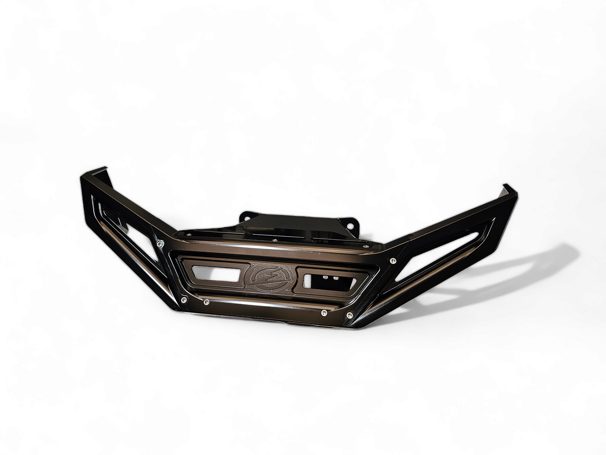 2022-2024 Polaris RZR Pro R/ Turbo R Machined Billet Front Winch Bumper (Black Hard Anodize)