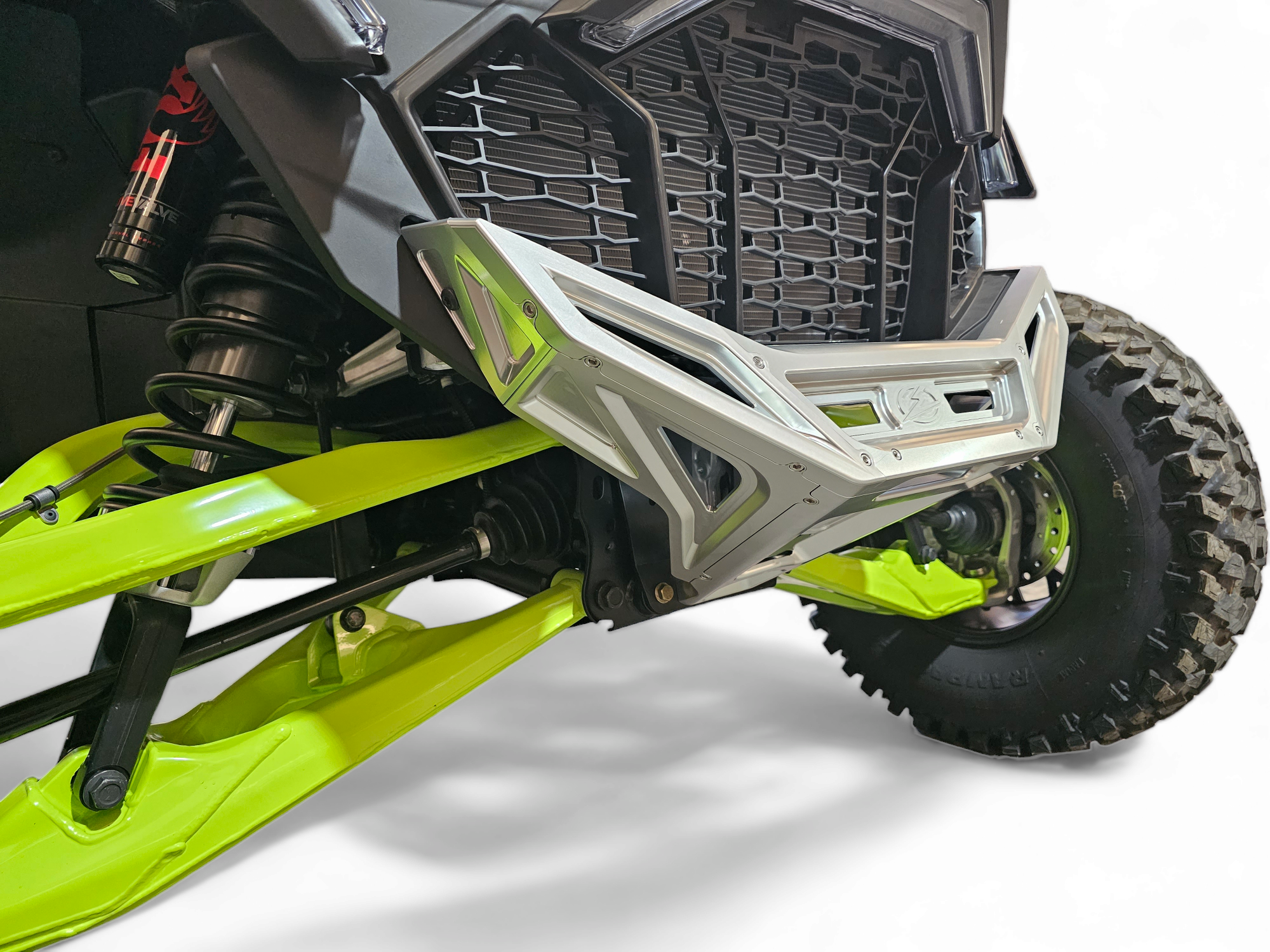 Photo of 2022-2025 Polaris RZR Pro R/ Turbo R Machined Billet Front Winch Bumper (Clear Anodize) by Elektric Offroad - Premium 2022+ Polaris RZR Pro R/ Turbo R Machined Billet Front Winch Bumper (Clear Hard Anodize) for UTVs / Side by Sides
