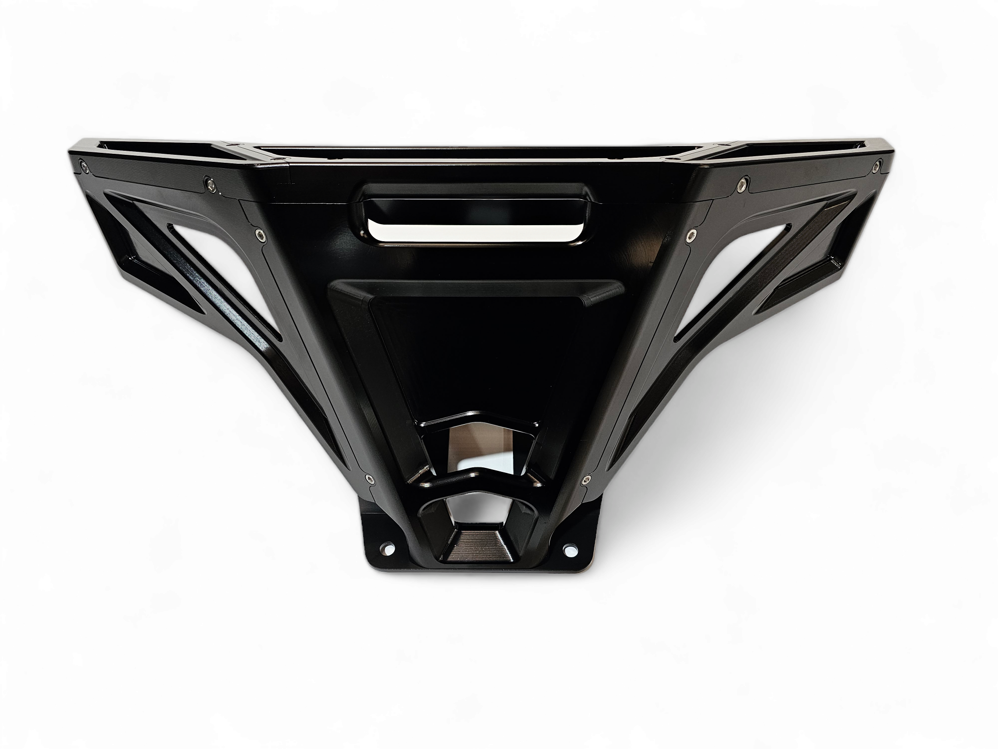 Photo of 2022-2024 Polaris RZR Pro R/ Turbo R Machined Billet Front Winch Bumper (Black Hard Anodize) by Elektric Offroad - Premium Bumpers for UTVs / Side by Sides