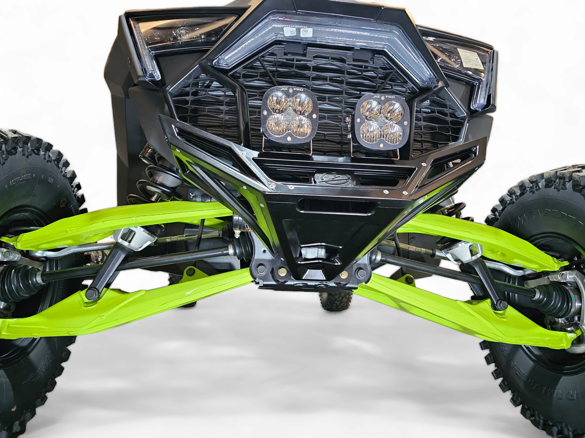 Photo of 2022-2024 Polaris RZR Pro R/ Turbo R Machined Billet Front Winch Bumper (Black Hard Anodize) by Elektric Offroad - Premium Bumpers for UTVs / Side by Sides
