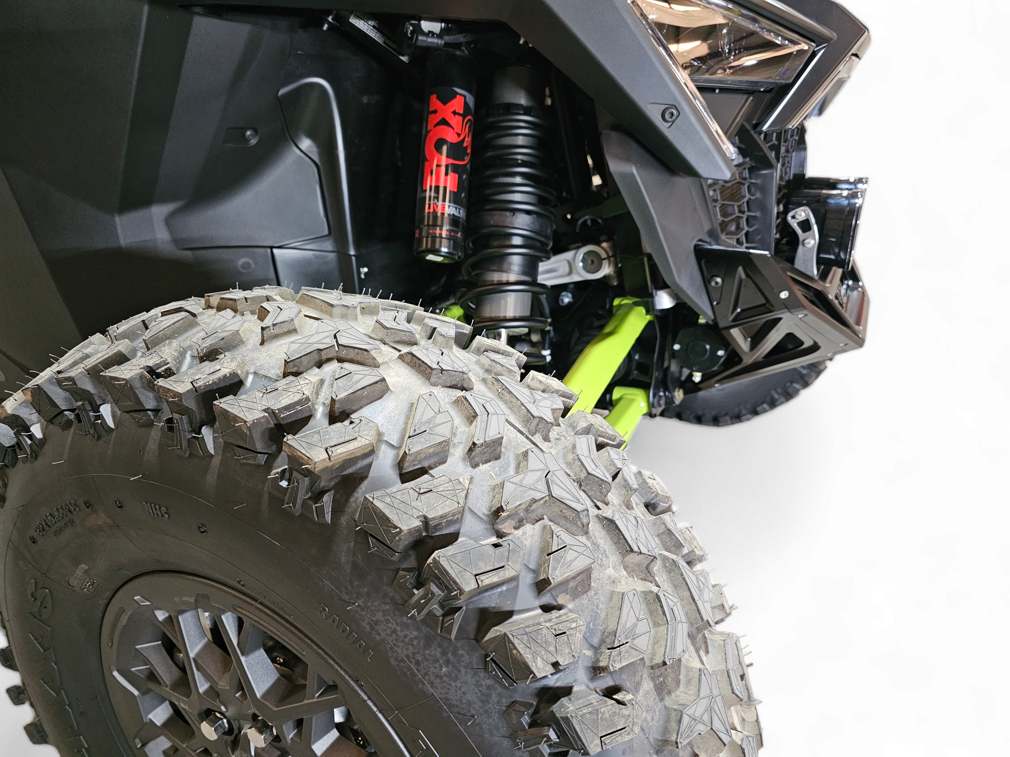 Photo of 2022-2024 Polaris RZR Pro R/ Turbo R Machined Billet Front Winch Bumper (Black Hard Anodize) by Elektric Offroad - Premium Bumpers for UTVs / Side by Sides