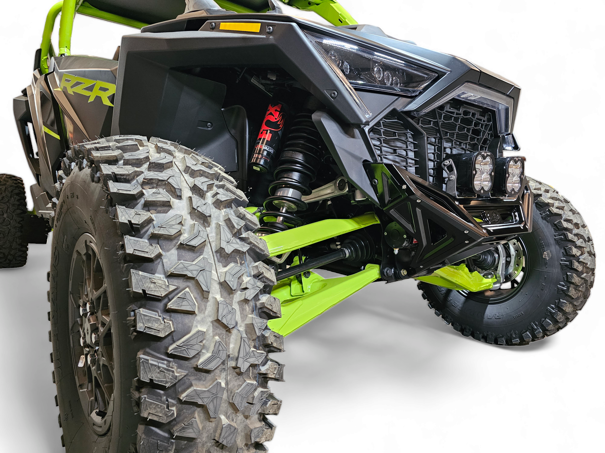 Photo of 2022-2024 Polaris RZR Pro R/ Turbo R Machined Billet Front Winch Bumper (Black Hard Anodize) by Elektric Offroad - Premium Bumpers for UTVs / Side by Sides