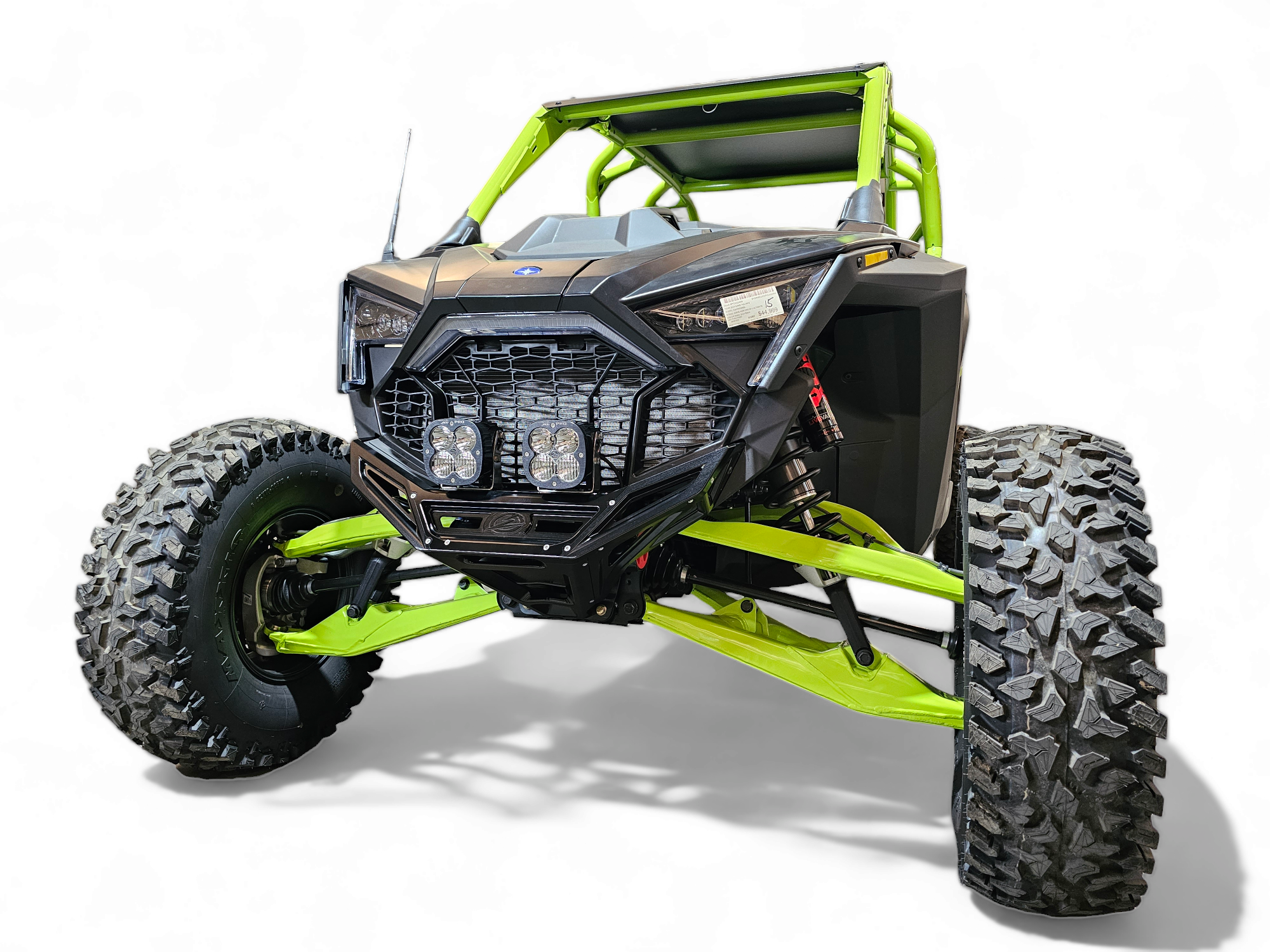 Photo of 2022-2024 Polaris RZR Pro R/ Turbo R Machined Billet Front Winch Bumper (Black Hard Anodize) by Elektric Offroad - Premium Bumpers for UTVs / Side by Sides