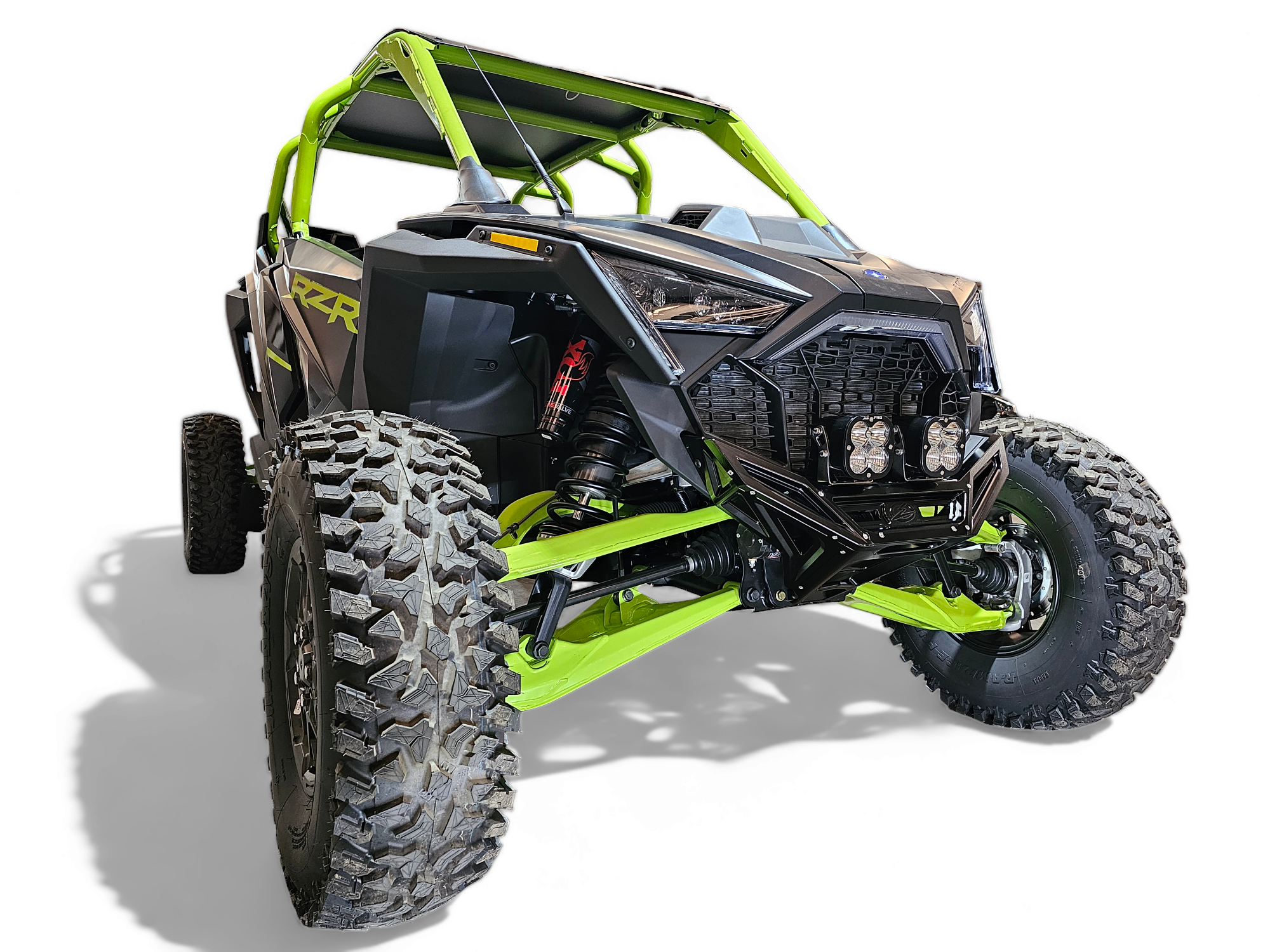 Photo of 2022-2024 Polaris RZR Pro R/ Turbo R Machined Billet Front Winch Bumper (Black Hard Anodize) by Elektric Offroad - Premium Bumpers for UTVs / Side by Sides