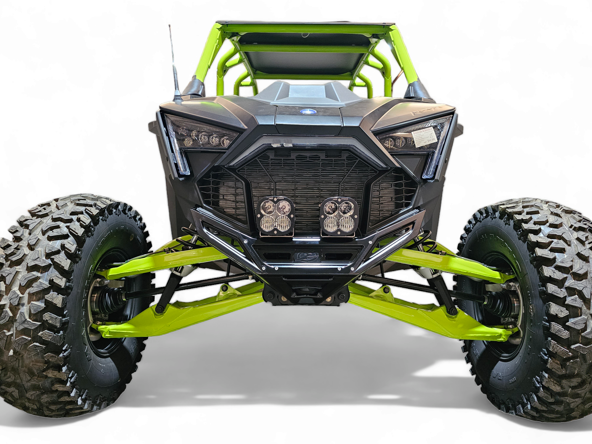 Photo of 2022-2024 Polaris RZR Pro R/ Turbo R Machined Billet Front Winch Bumper (Black Hard Anodize) by Elektric Offroad - Premium Bumpers for UTVs / Side by Sides