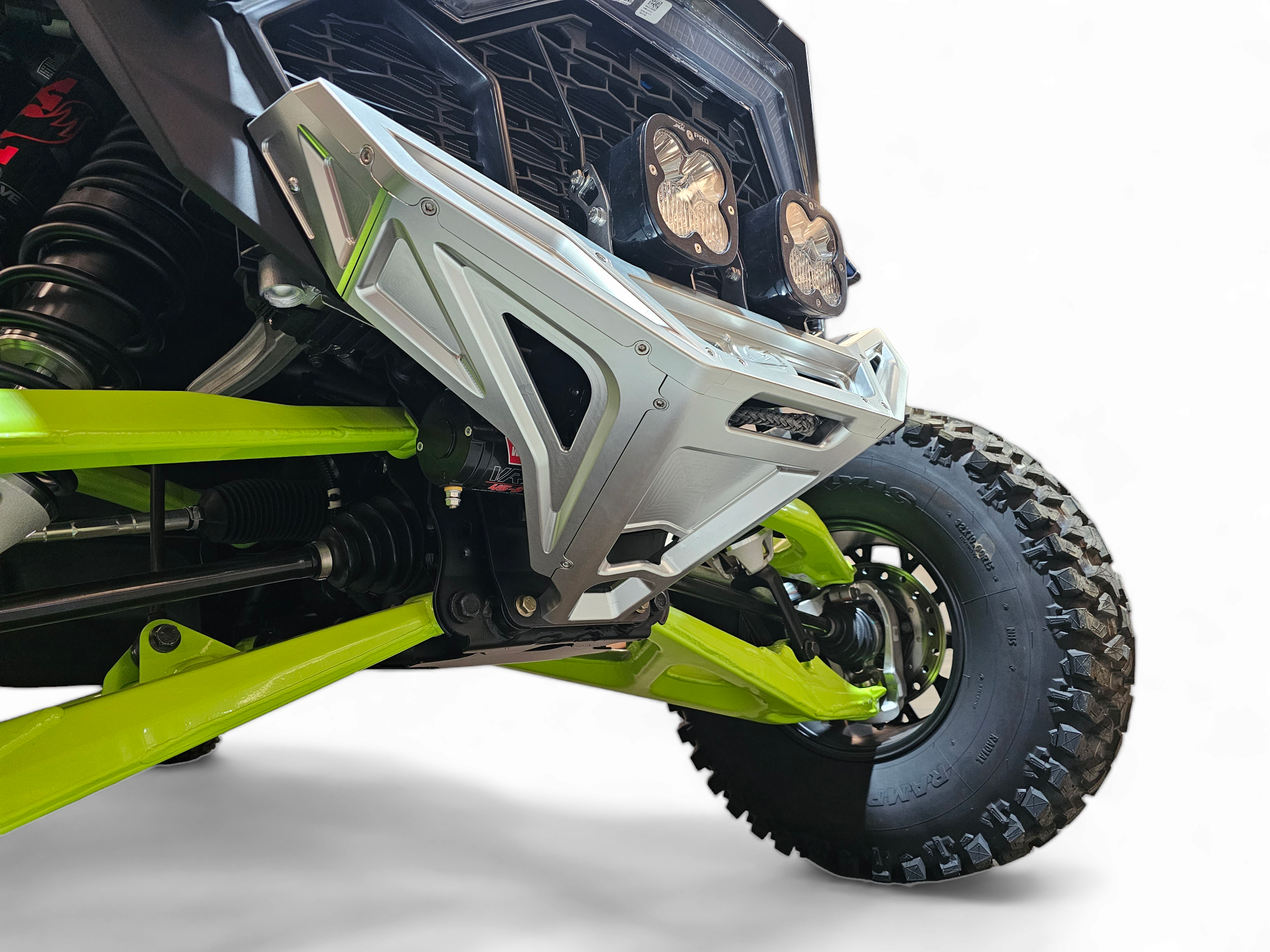 Photo of 2022-2025 Polaris RZR Pro R/ Turbo R Machined Billet Front Winch Bumper (Clear Anodize) by Elektric Offroad - Premium 2022+ Polaris RZR Pro R/ Turbo R Machined Billet Front Winch Bumper (Clear Hard Anodize) for UTVs / Side by Sides