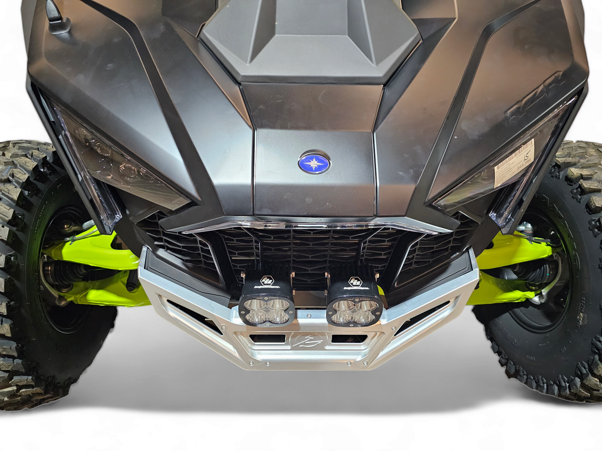 Photo of Elektric Offroad 2022-2024 Polaris RZR Pro R/ Turbo R Machined Billet Front Winch Bumper (Clear Hard Anodize) by Elektric Offroad - Premium Bumpers for UTVs / Side by Sides