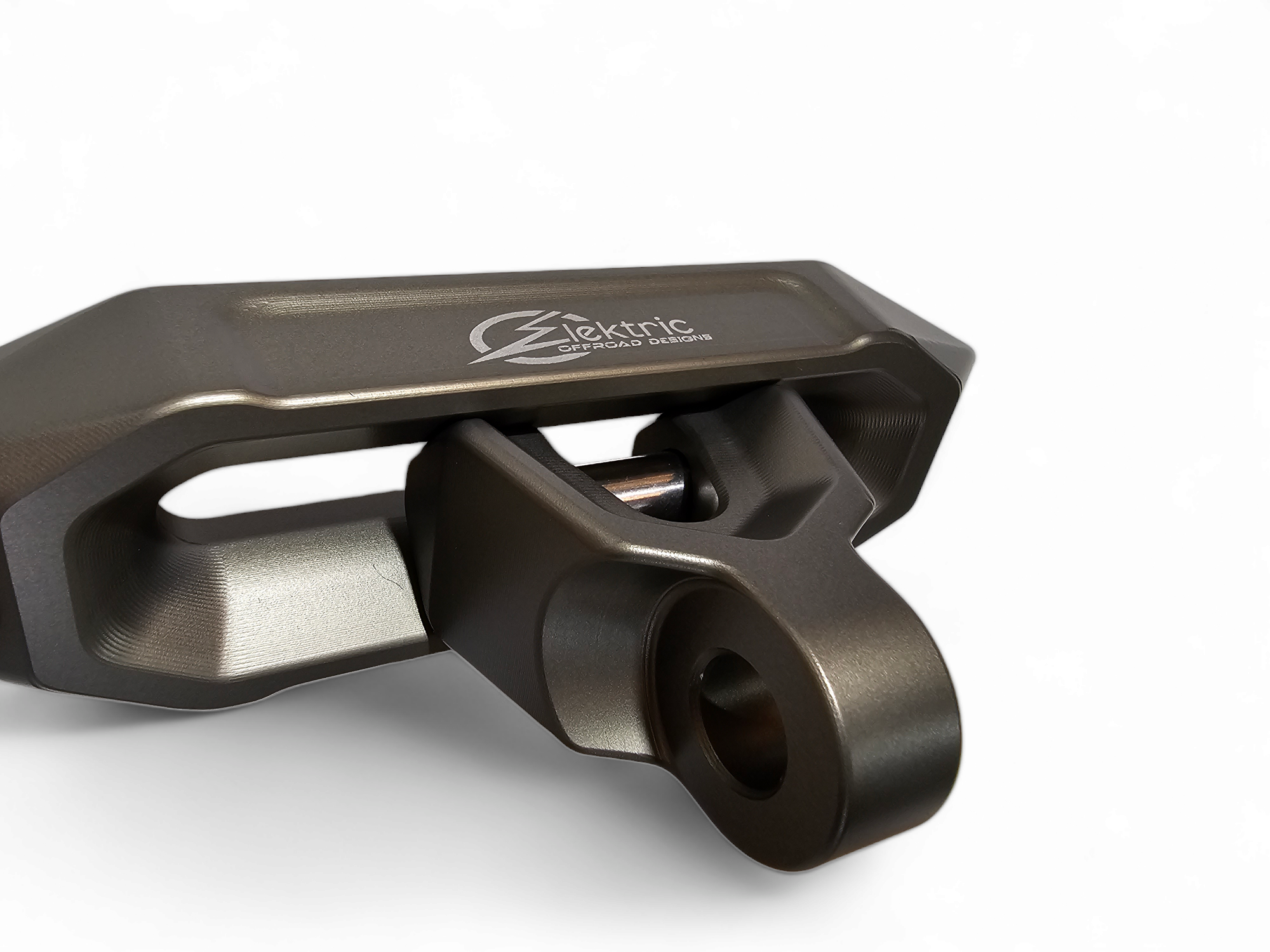 Photo of Elektric Offroad Designs UTV Winch Fairlead and Hook | Gunmetal by Elektric Offroad - Premium Winches & Winch Mounts for UTVs / Side by Sides