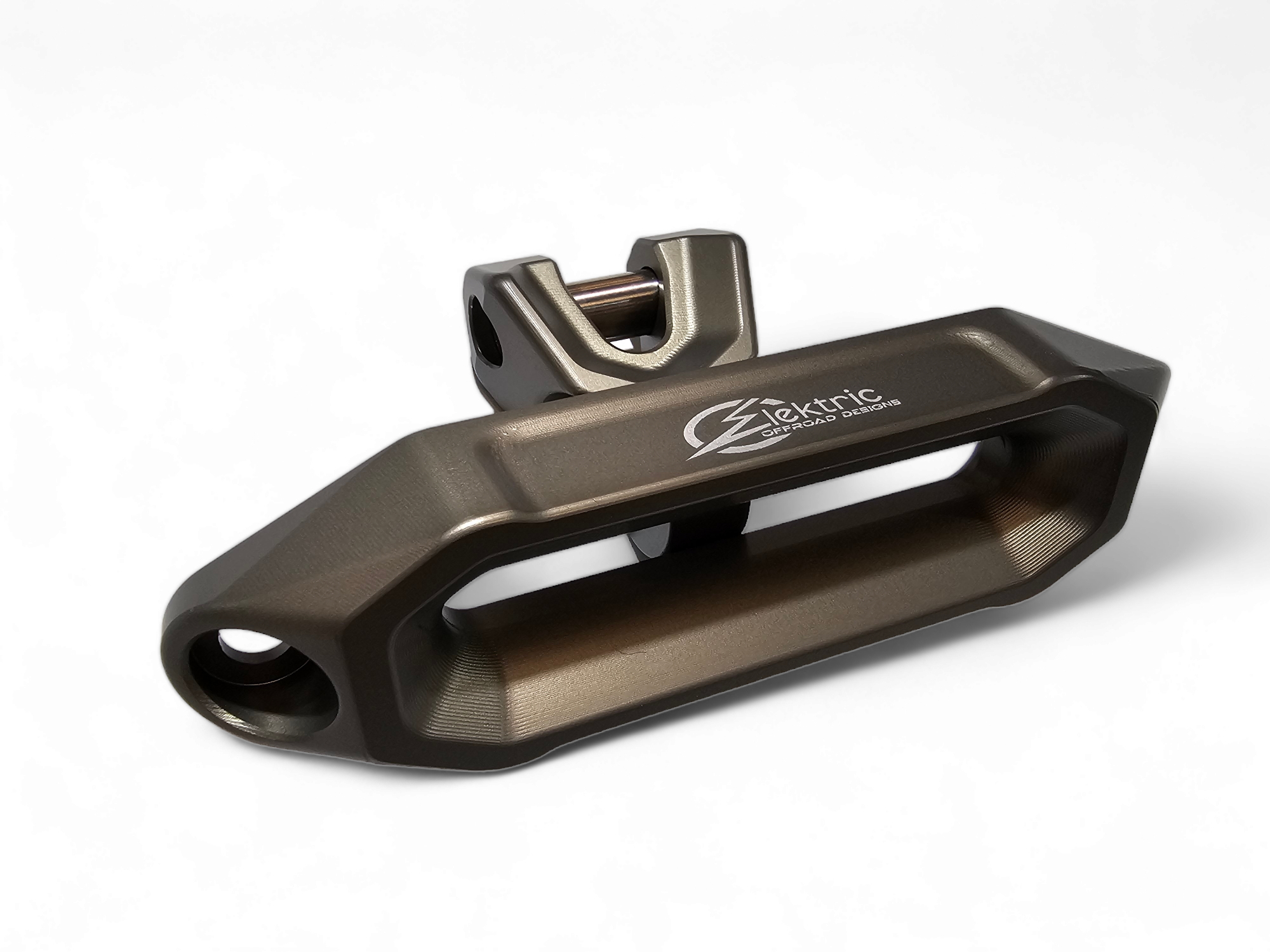 Photo of Elektric Offroad Designs UTV Winch Fairlead and Hook | Gunmetal by Elektric Offroad - Premium Winches & Winch Mounts for UTVs / Side by Sides