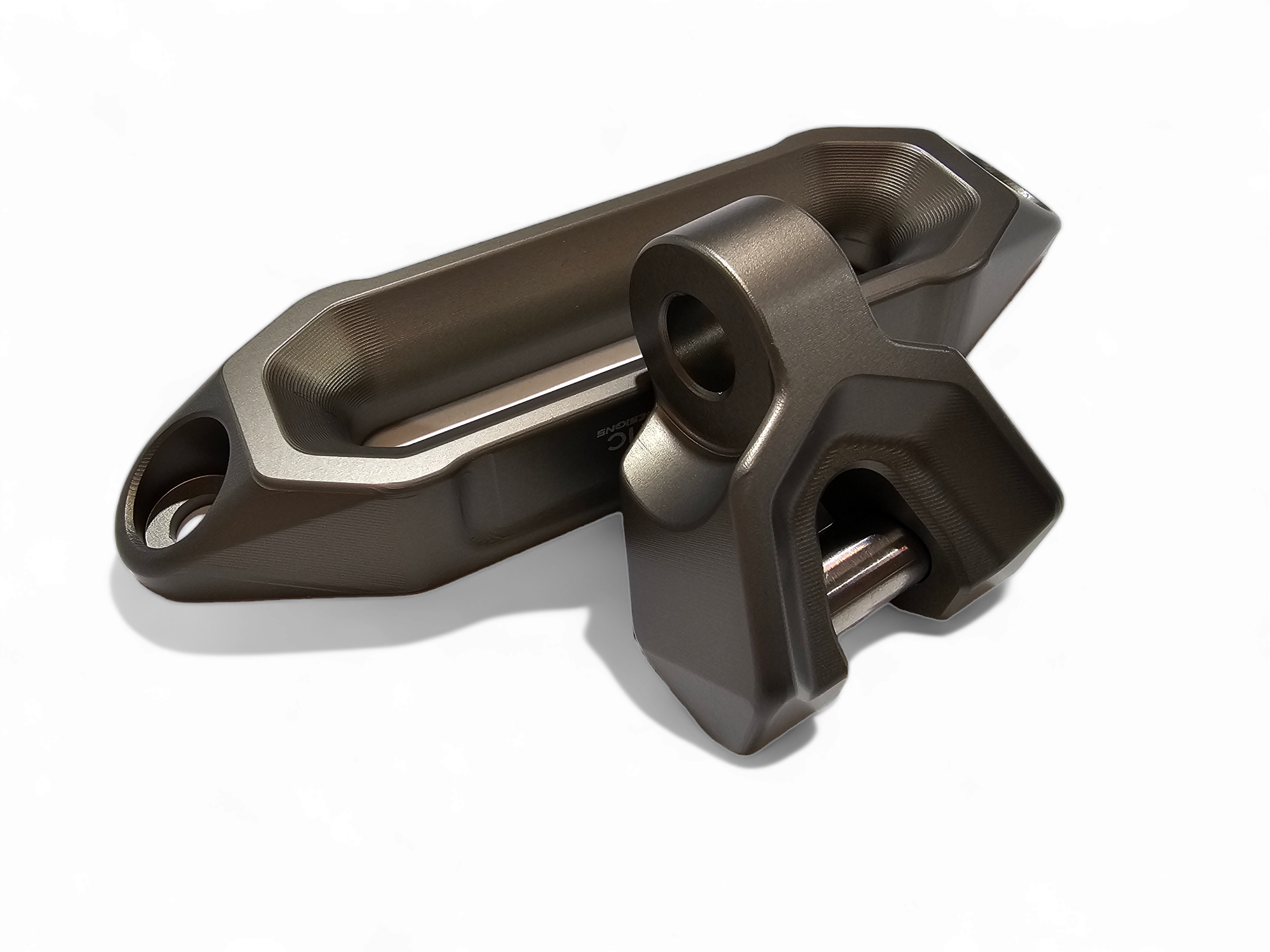 Photo of Elektric Offroad Designs UTV Winch Fairlead and Hook | Gunmetal by Elektric Offroad - Premium Winches & Winch Mounts for UTVs / Side by Sides