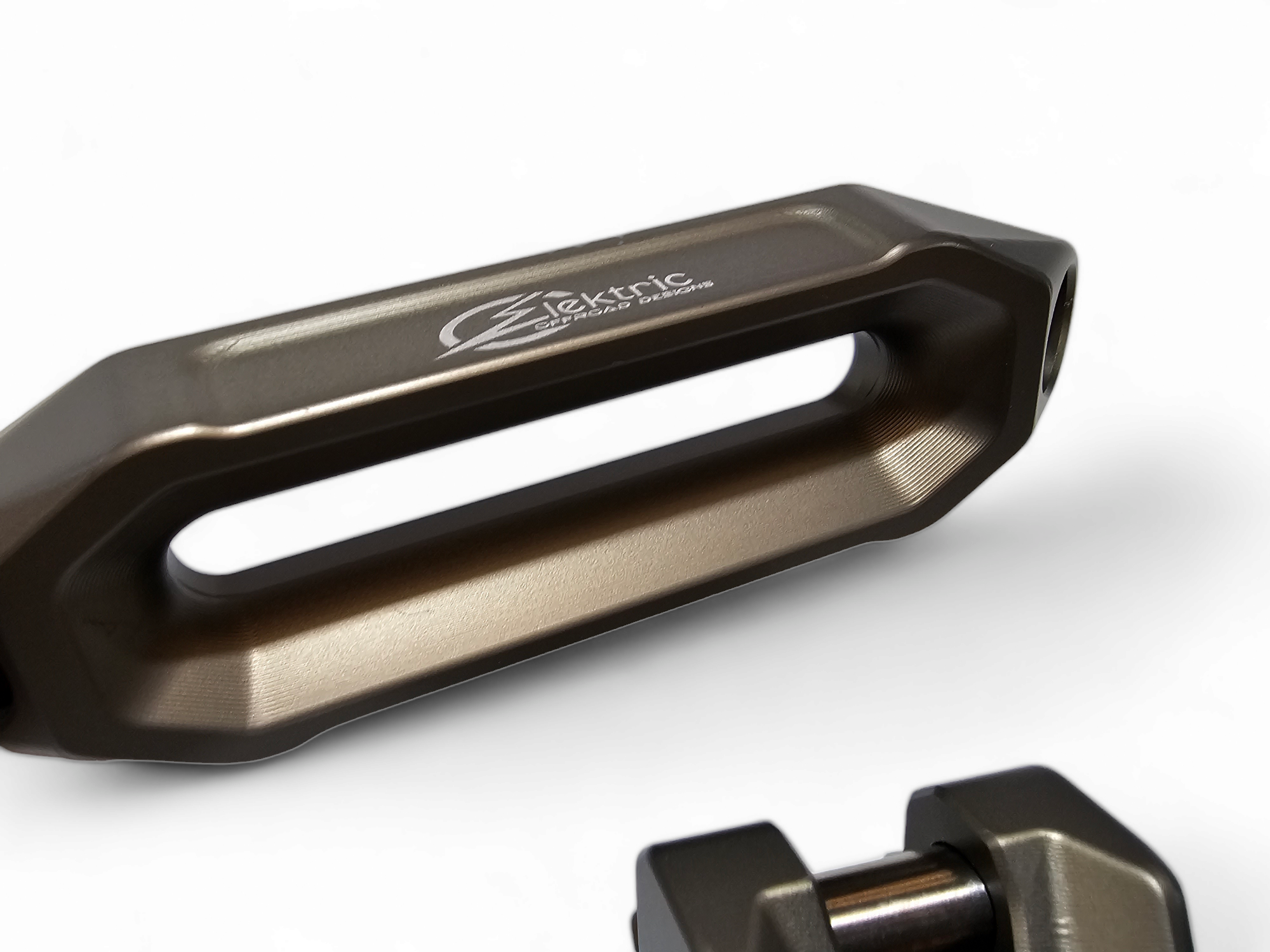 Photo of Elektric Offroad Designs UTV Winch Fairlead and Hook | Gunmetal by Elektric Offroad - Premium Winches & Winch Mounts for UTVs / Side by Sides