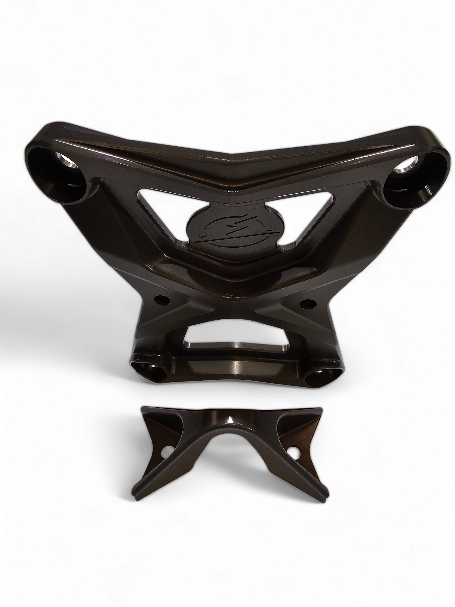 Photo of 2020-2024 Polaris RZR Pro XP Radius Rod Plate with Tow Hook Gunmetal by Elektric Offroad - Premium Receivers & Hitches for UTVs / Side by Sides